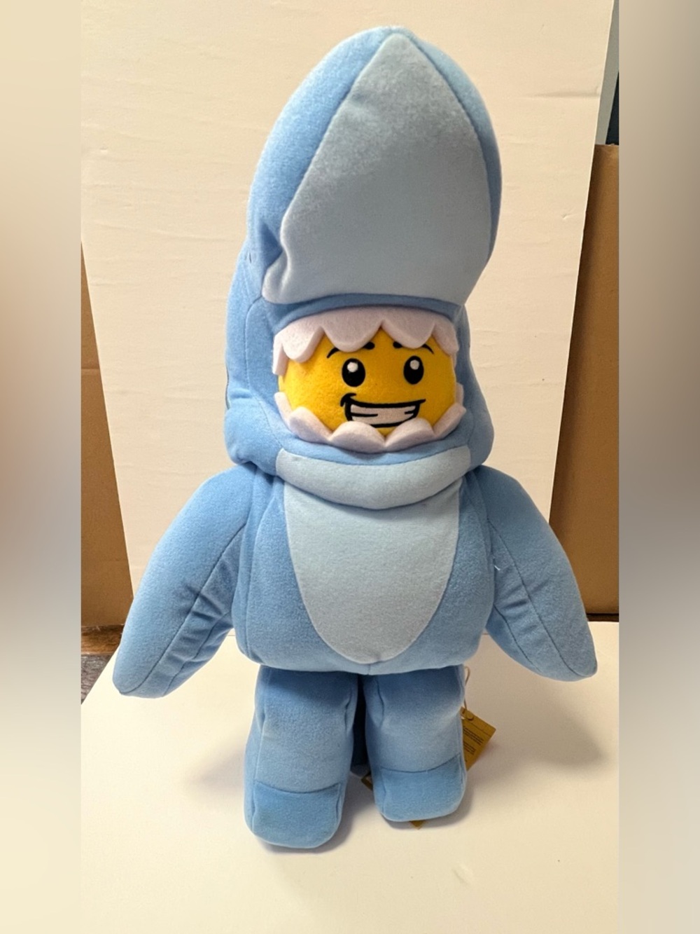 Lego Guy in Blue Shark Suit Minifigure Plush